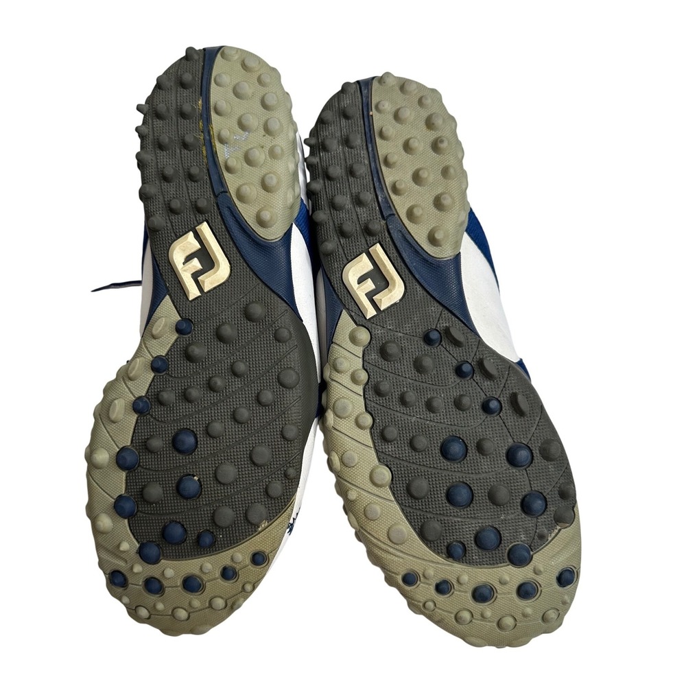 FootJoy M Project‎ Spikeless Golf Shoes Mens 10M White Blue Leather 55213 - Picture 8 of 8